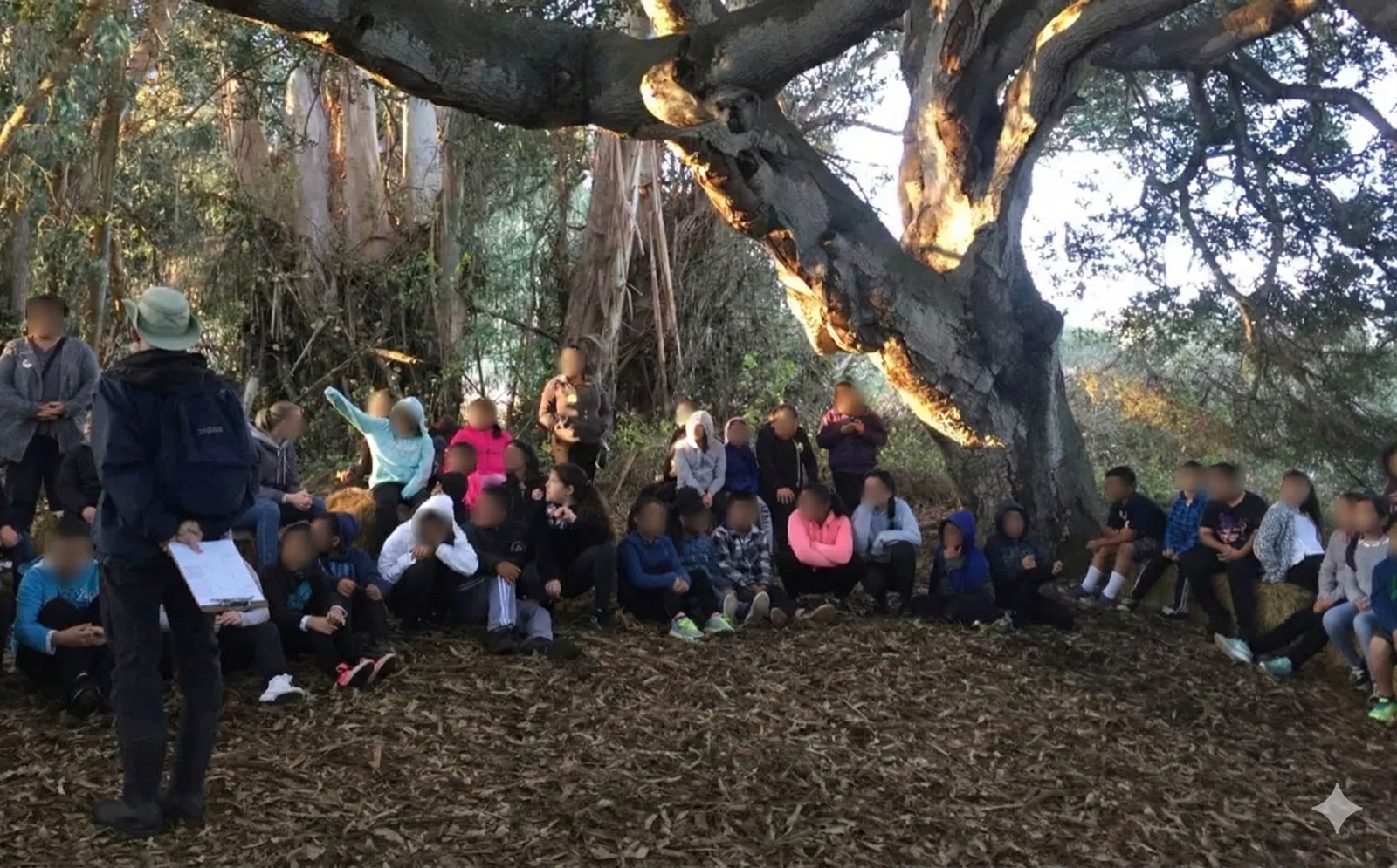 Teaching kids at Elkhorn Slough during education volunteering